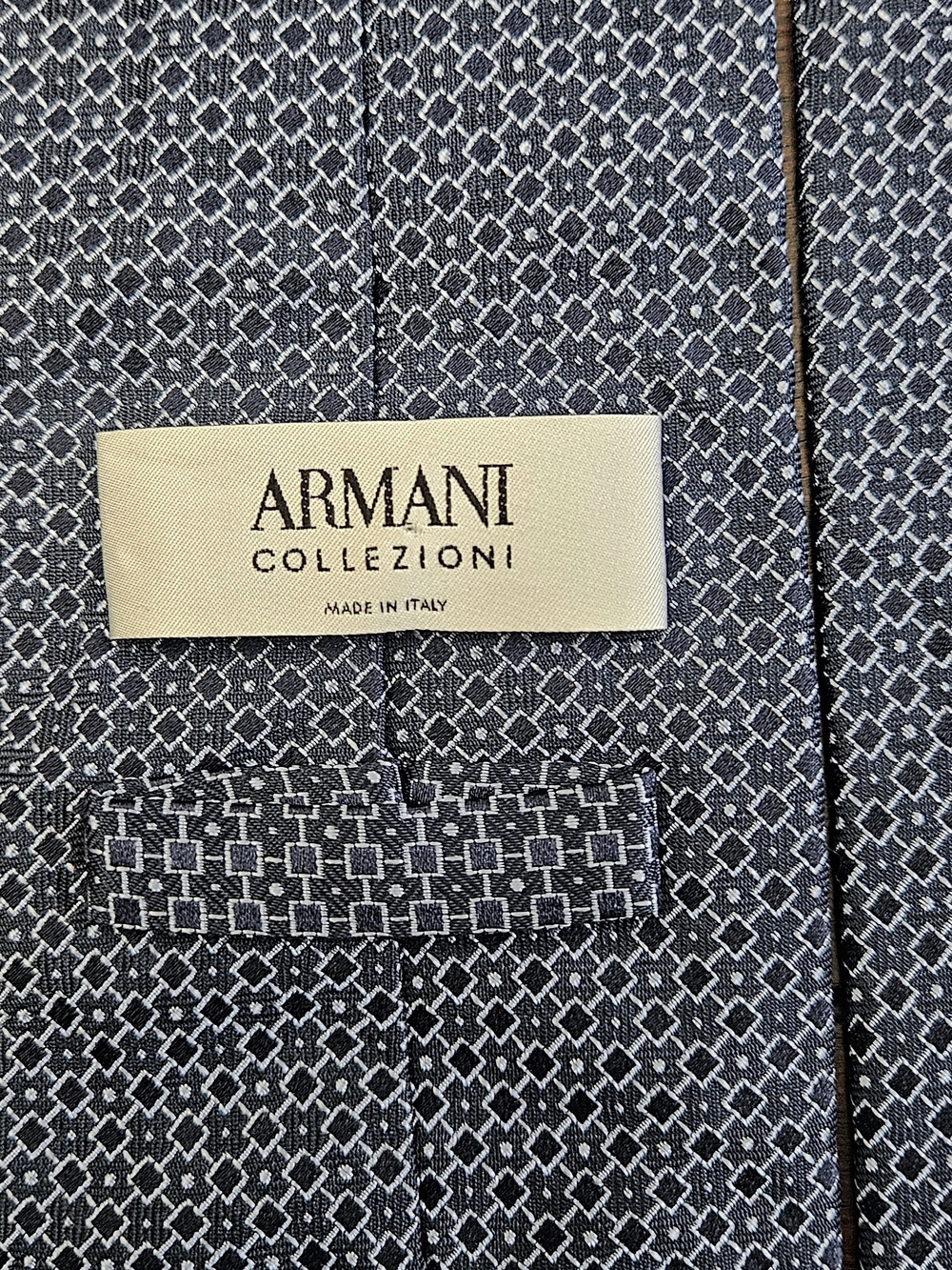 Armani Collezioni Men's Navy Patterned Pocket Square